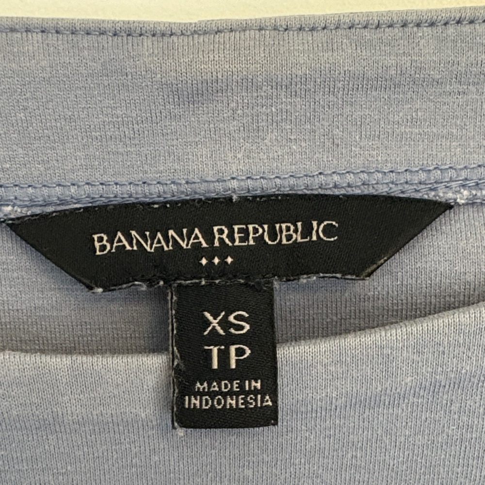Banana Republic Light Blue Long-Sleeve Tie-Front Sweatshirt - Picture 3 of 5